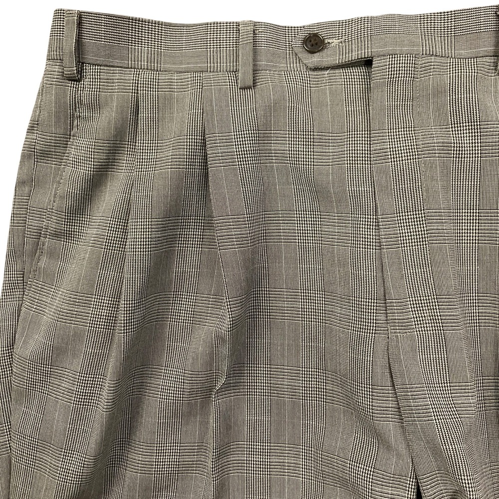 Lauren Ralph Lauren Pants Mens 36W 28L Black White Houndstooth Plaid Trousers